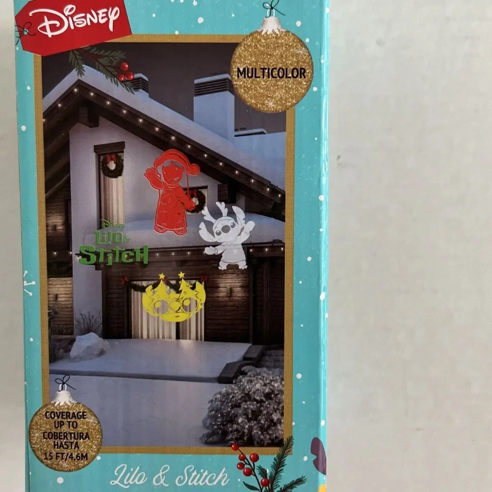 Disney‎ Lilo & Stitch Christmas Whirl-a-motion LED Light Show Projector New NEW